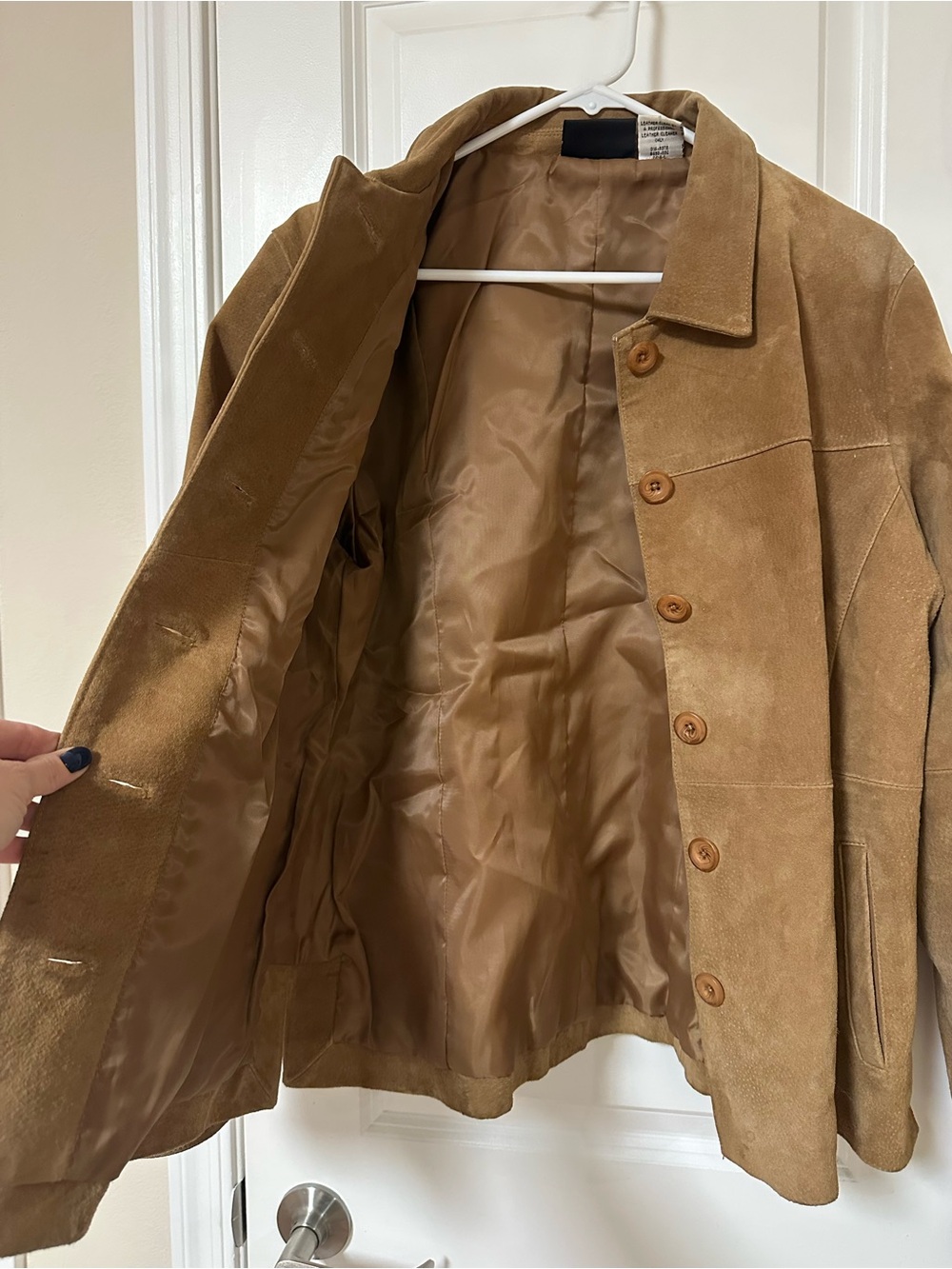 Vintage Spiegel Women's 100% Leather Button-Front Jacket in Camel 🐪 - Picture 8 of 14